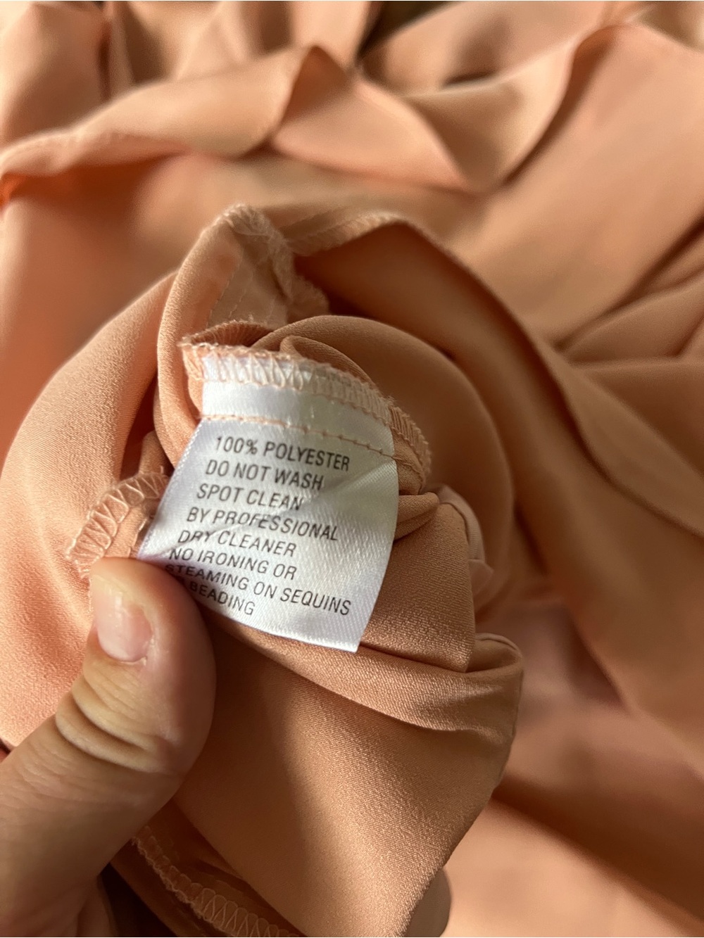Mac Duggal Blush Pink Long-Sleeve Wrap Dress, size 6 - Picture 9 of 11